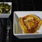 Courgettes farcies gratin&eacute;es